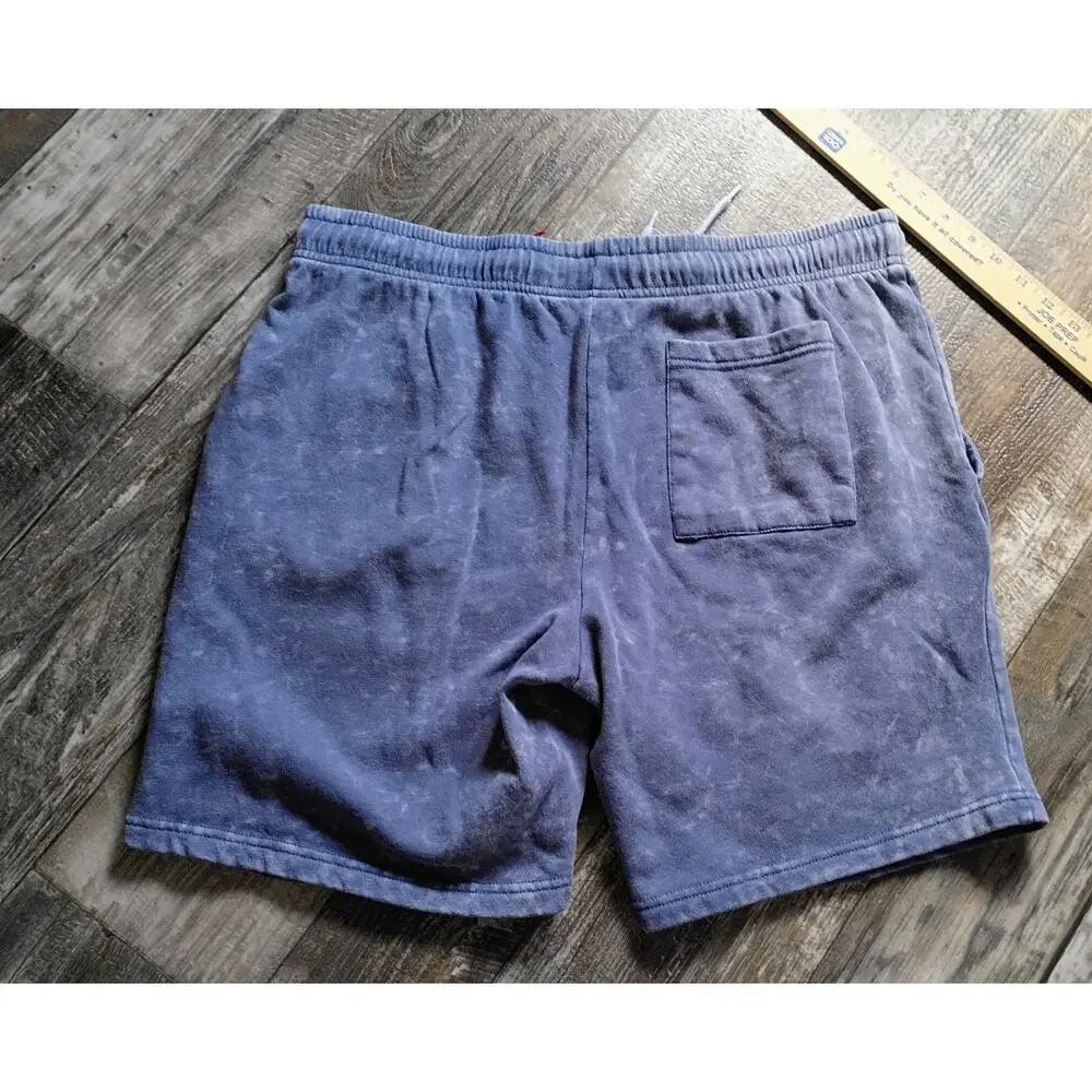 Disney Mickey Mouse Lounge Shorts Men's Medium Gray Graphic Drawstring Fleece